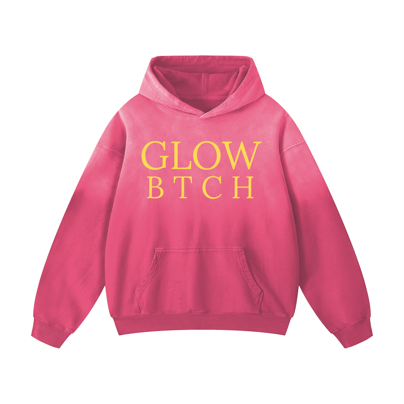 GLOW BTCH Heavyweight Sunfade Oversized Hoodie