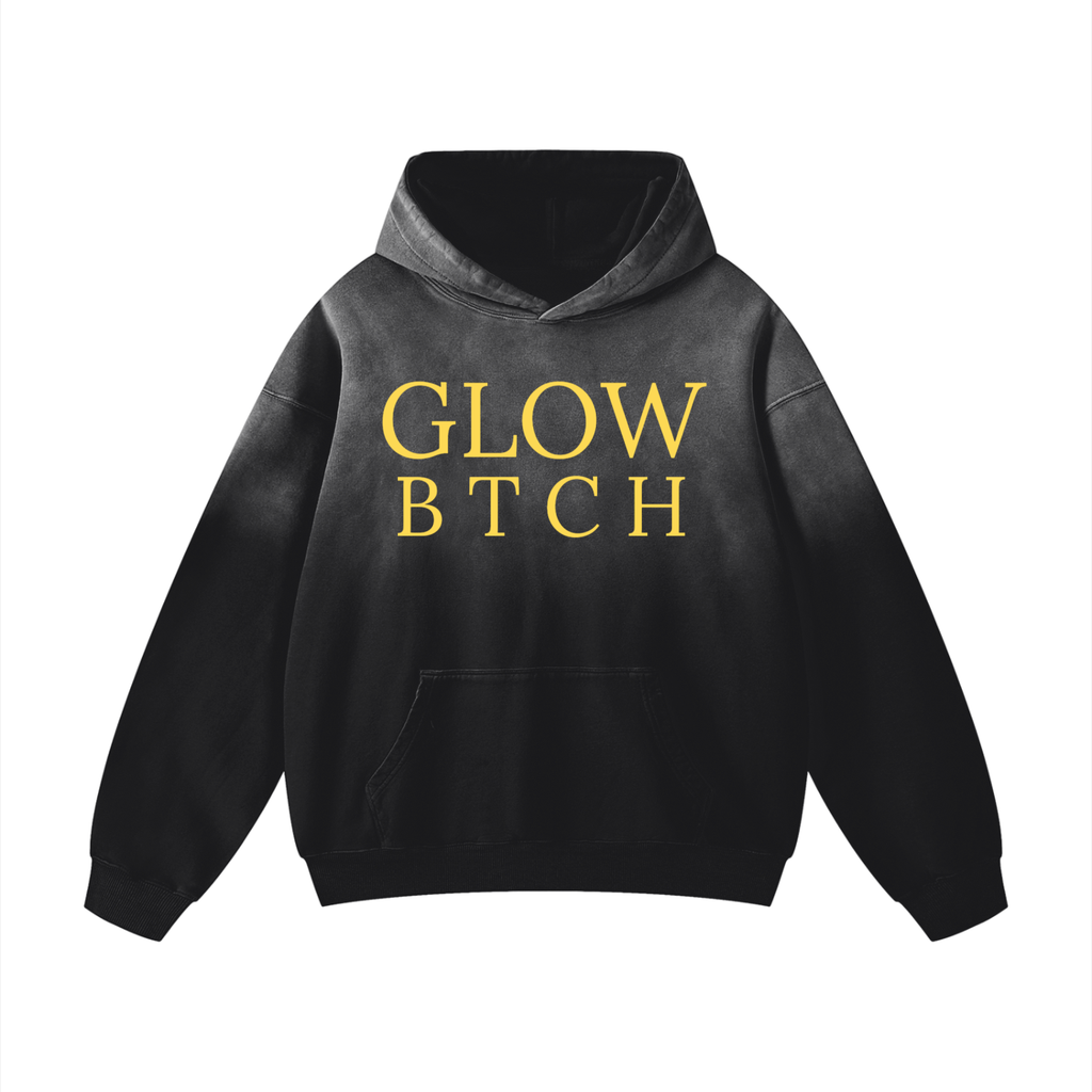 GLOW BTCH Heavyweight Sunfade Oversized Hoodie