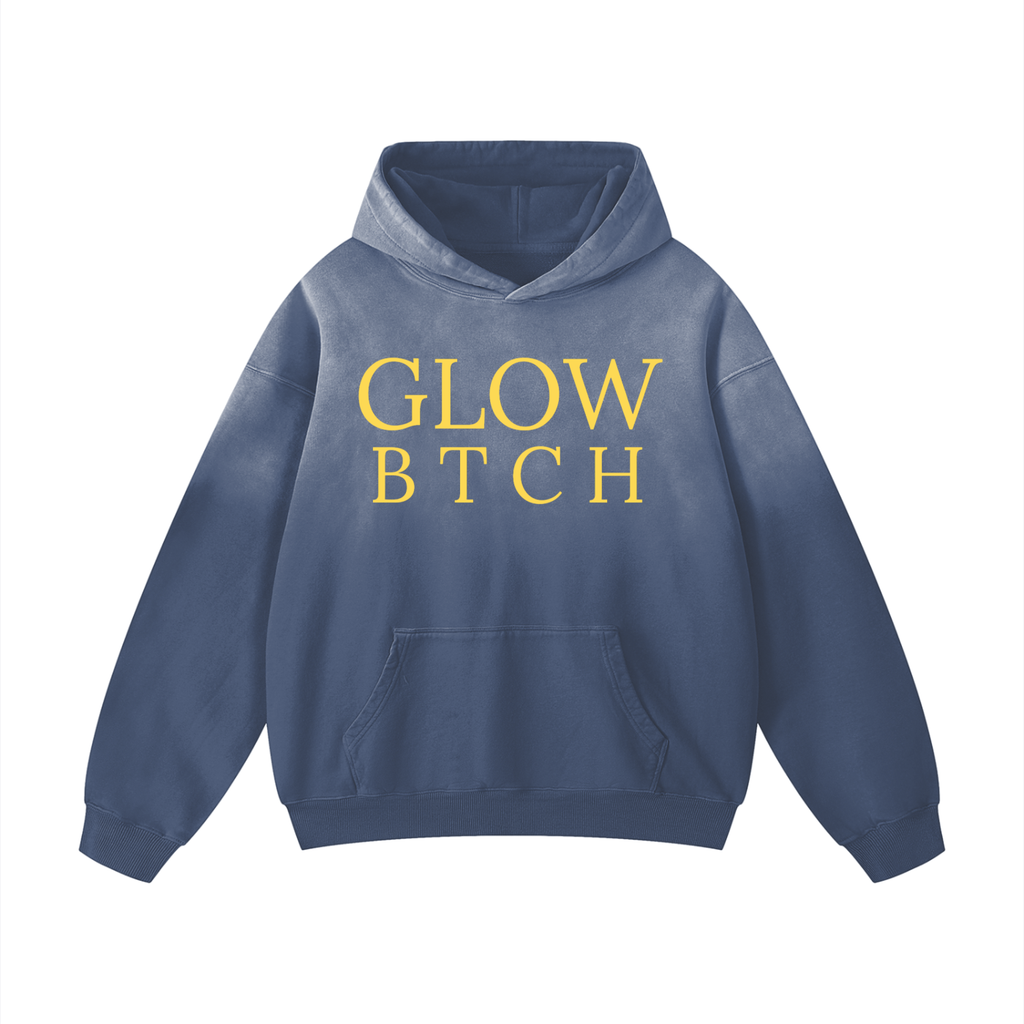 GLOW BTCH Heavyweight Sunfade Oversized Hoodie