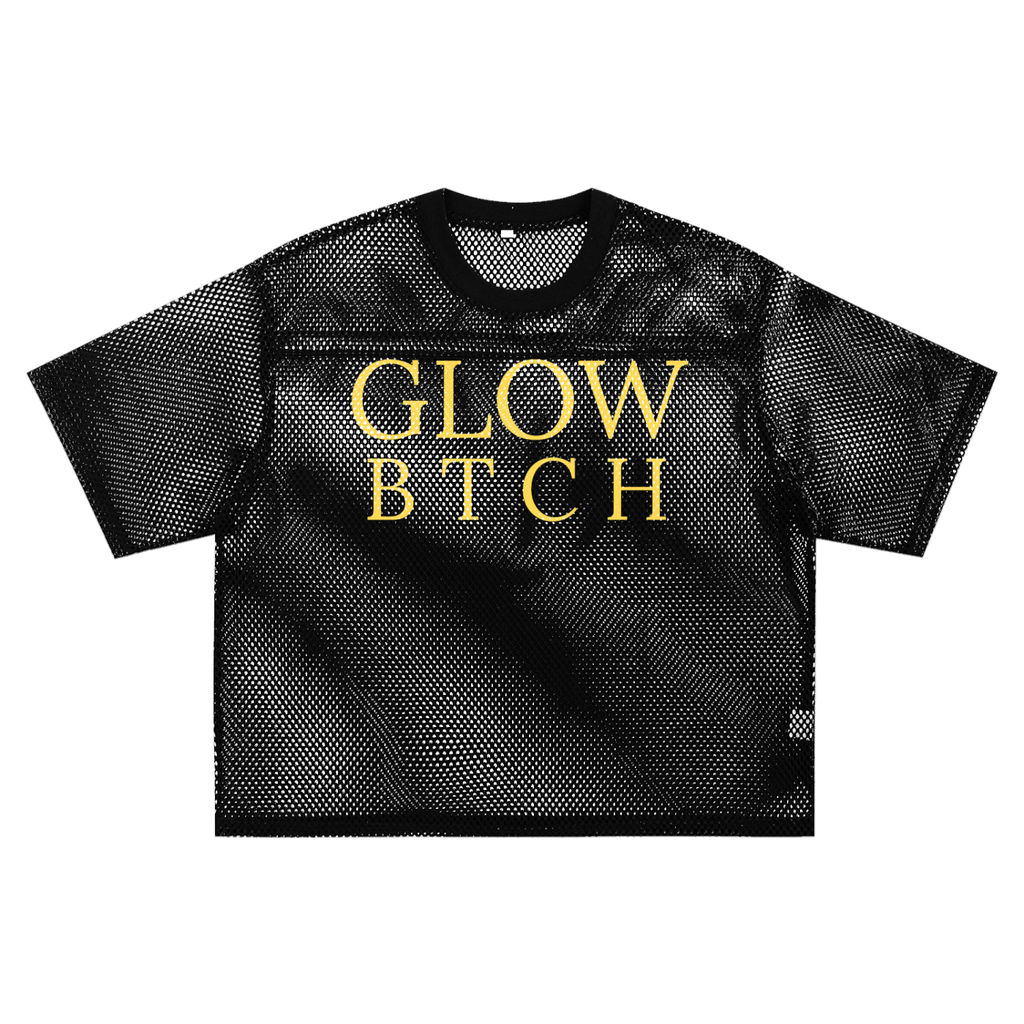 GLOW BTCH See-through Boxy Net T-Shirt