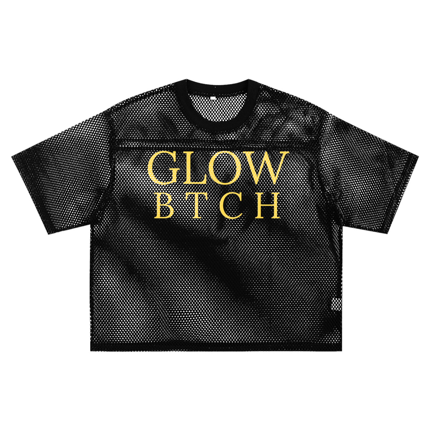 GLOW BTCH See-through Boxy Net T-Shirt