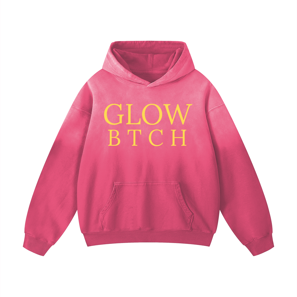GLOW BTCH Heavyweight Sunfade Oversized Hoodie
