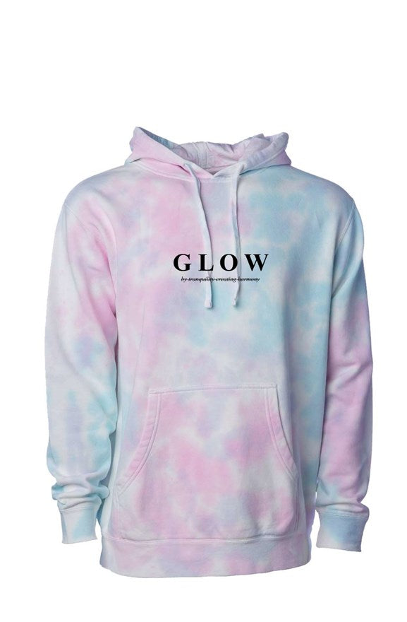 Trippy Tie Dye Cotton Candy GLOW Hoodie GLOW by tranquility